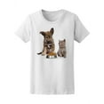 thumbnail image 1 of Dog And Licking Kitty With Food T-Shirt Women -Image by Shutterstock, Female x-Large, 1 of 2