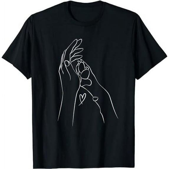 Dog And People Punch Hand Dog Friendship Fist Bump Dog's Paw T-Shirt