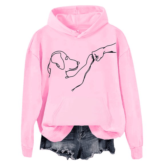 Dog And People Punch Hand Dog Friendship Punch Hand Dog's Paw Hoodie