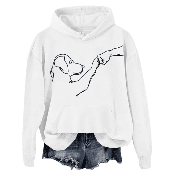 Dog And People Punch Hand Dog Friendship Punch Hand Dog's Paw Hoodie