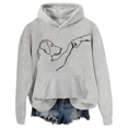 thumbnail image 1 of Dog And People Punch Hand Dog Friendship Punch Hand Dog's Paw Hoodie, 1 of 7