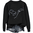 thumbnail image 1 of Dog And People Punch Hand Dog Friendship Punch Hand Dog's Paw Sweatshirt, 1 of 7