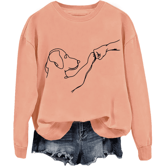 Dog And People Punch Hand Dog Friendship Punch Hand Dog's Paw Sweatshirt