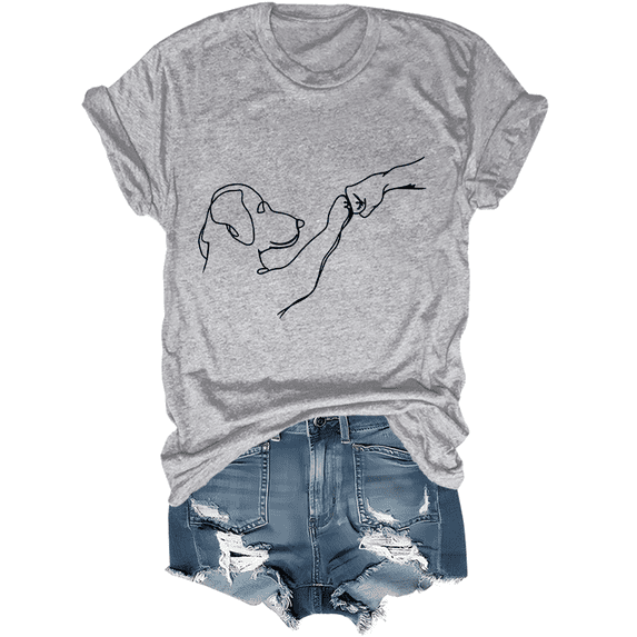Dog And People Punch Hand Dog Friendship Punch Hand Dog's Paw T-Shirt