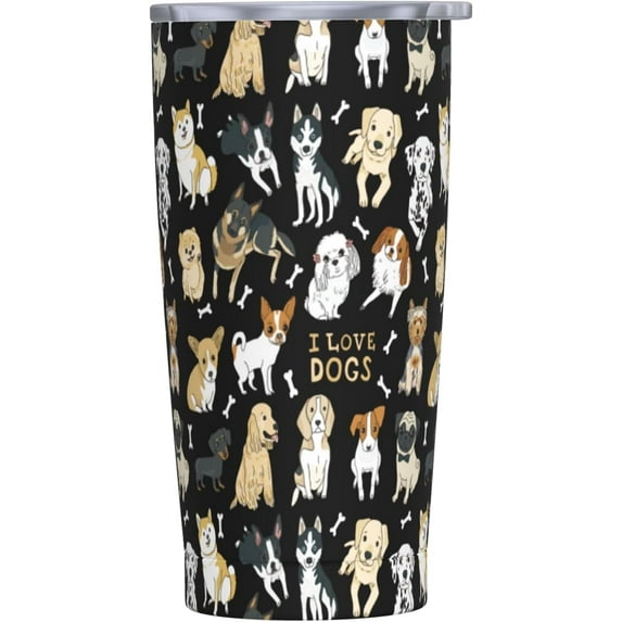 Dog Animal 20 OZ Stainless Steel Vacuum Insulated Tumblers Lids Mug, Inspirational Gifts for Sister Best Friends Coworkers, Mothers Day Christmas, Gifts for Mom From Daughter
