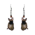 thumbnail image 1 of Dog Animal Graphic Dangle Earrings - Womens Fashion Handmade Jewelry Pet Lover Accessories, 1 of 1