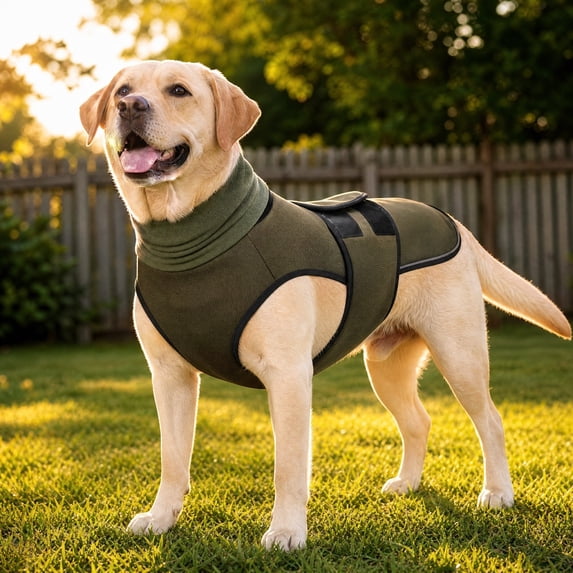 Dog Anxiety Jacket, Calming Vest for Dogs, Polyester Spandex with Reflective Strip, 2-Way Wear Adjustable Fit for Small Medium Large Breeds, Breathable Mesh