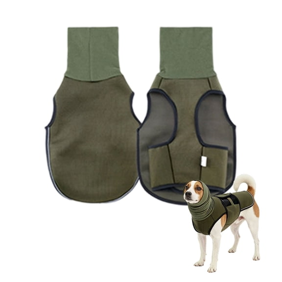 Dog Anxiety Jacket With Turtleneck – Breathable Calming Vest, Detachable For Indoor/Outdoor, Anti-Stress For Thunder, Fireworks, Vet Visits & Separation, For Dogs & Cats, Available In Dark Colors New