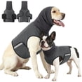thumbnail image 1 of Amztom Dog Anxiety Vest, Pet Calming Jacket with Head Cover & Reflective Strips, Breathable Mesh Coat for Thunderstorms Fireworks Travel & Separation(Gray,S), 1 of 8