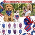thumbnail image 1 of Dog Apparel Accessory, Fourth of July Dog Bandana, American Flag Bandana Dog, Dog Clothes for Small Dogs, 24X12 Inch Breathable Lightweight Triangular Pet Neckwear, Bright Red, 1 of 7