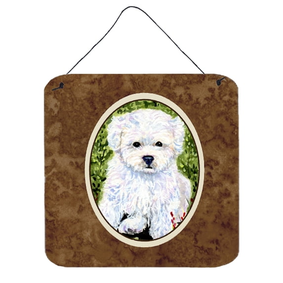 Carolines Treasures SS8913DS66 Bichon Frise Aluminum Metal Wall or Door Hanging Prints, 6 x 6", Multicolor