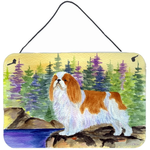 Carolines Treasures English Toy Spaniel Indoor Aluminum Metal Wall or Door Hanging Prints, 8 x 12", Multicolor