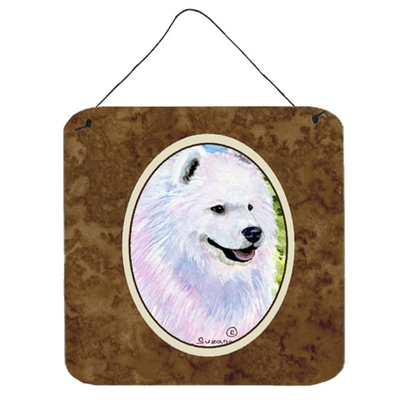 Carolines Treasures SS8755DS66 Samoyed Aluminum Metal Wall or Door Hanging Prints, 6 x 6", Multicolor