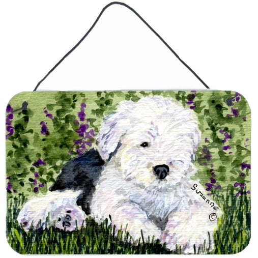 Carolines Treasures SS8840DS812 Old English Sheepdog Indoor Aluminum Metal Wall or Door Hanging Prints, 8 x 12", Multicolor