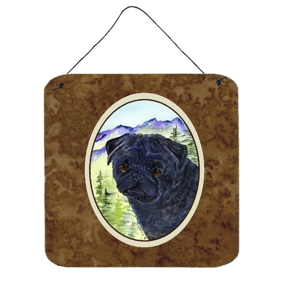 Carolines Treasures SS8420DS66 Pug Aluminum Metal Wall or Door Hanging Prints, 6 x 6", Multicolor