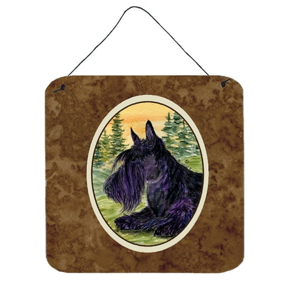 Carolines Treasures SS8511DS66 Scottish Terrier Aluminum Metal Wall or Door Hanging Prints, 6 x 6", Multicolor