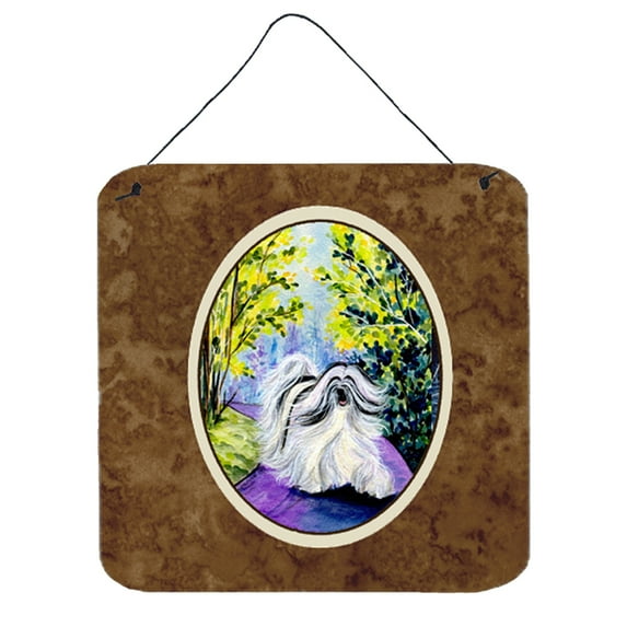 Carolines Treasures SS8643DS66 Tibetan Terrier Aluminum Metal Wall or Door Hanging Prints, 6 x 6", Multicolor