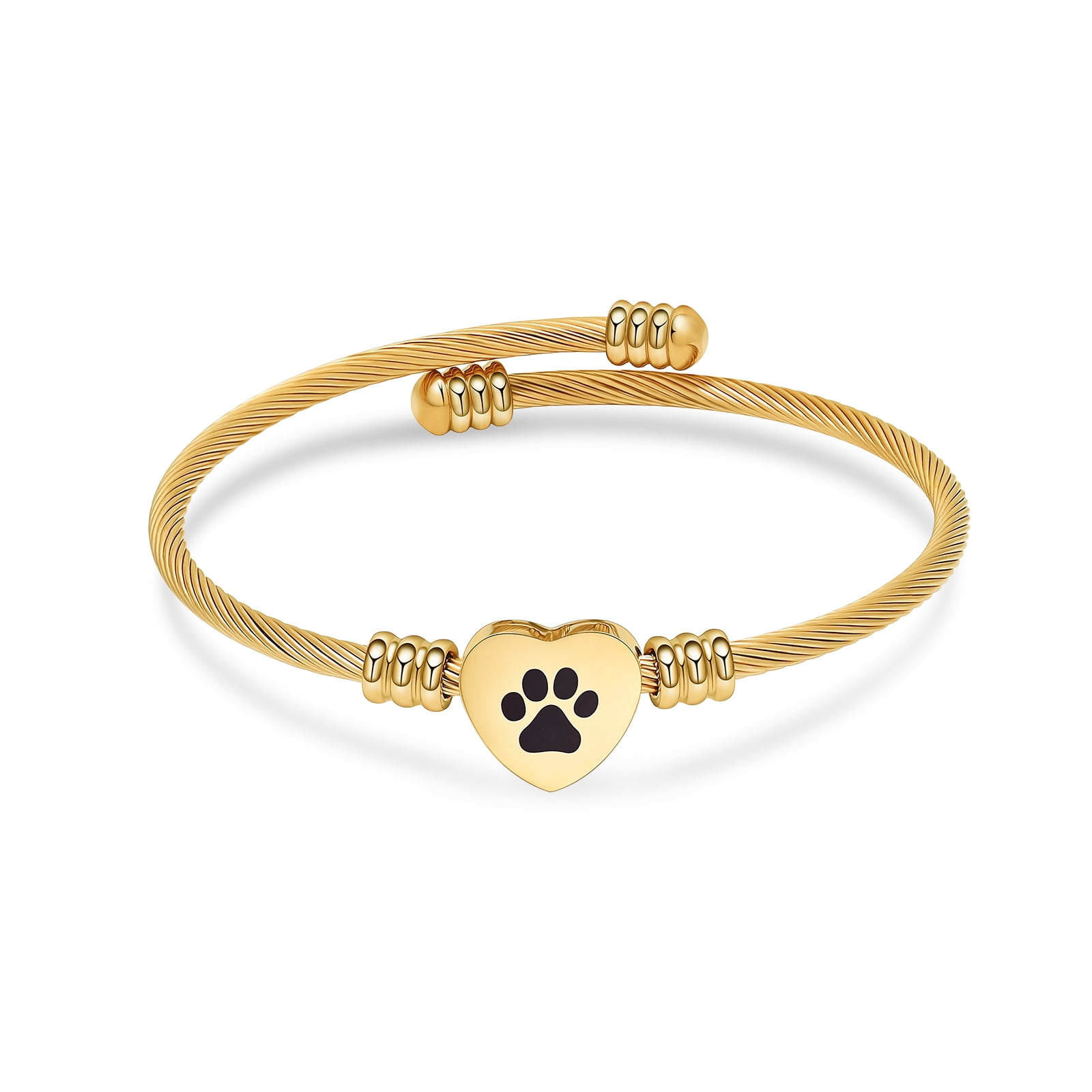 Dog Ashes Bracelet Pet Cremation Bracelet for Ashes Paw Prints Urn