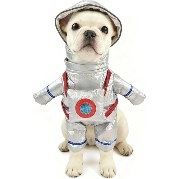 Dog Astronaut Standing Costume with Pet Hat Cat Halloween Christmas Party Costume Outfits Funny Dog Clothes for Chihuahua Bulldog