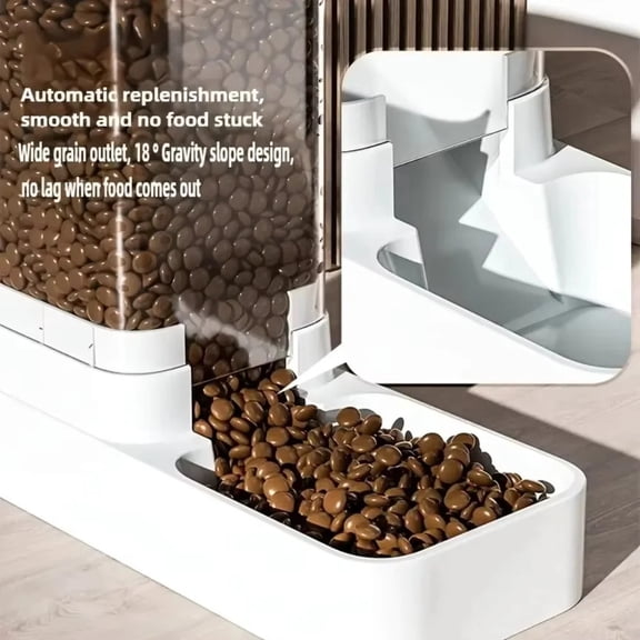 Dog Automatic Feeder Transparent Automatic Gravity Cat Water Bowl High Capacity Food Storage Container Cat And Dog Accessories