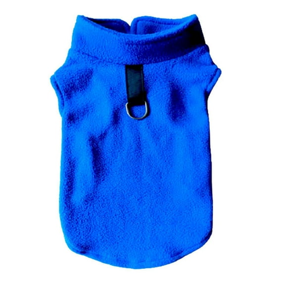 Dog Autumn Winter Sleeveless Warm Vest, Fleece Fabric Stand Collar Design, Leash Loop Easy To Put On And Take Off