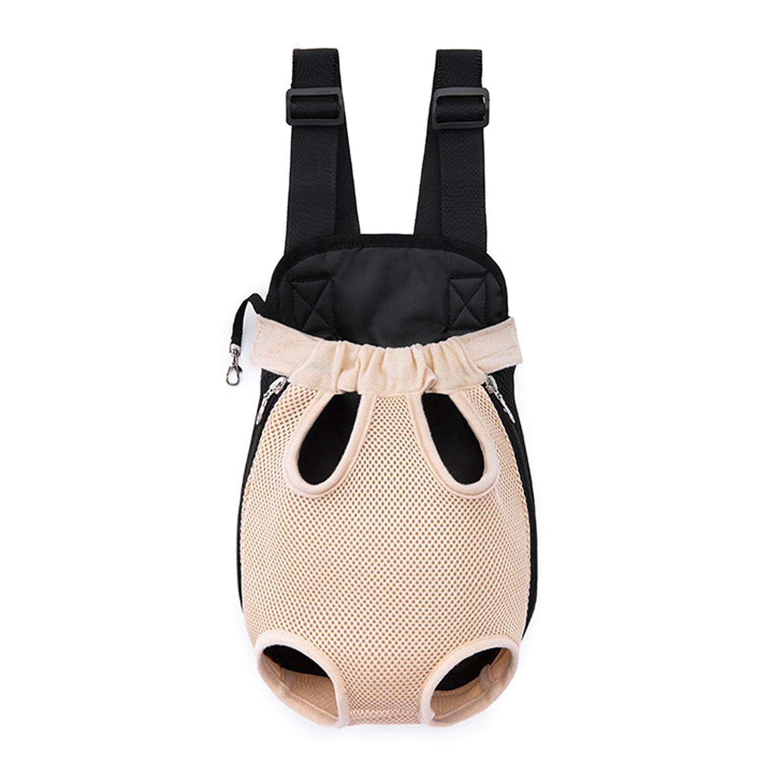 Dog Backpack Carrier/Cat Carrier,Adjustable Pet Front Carriers Travel Bag for Puppy Medium Dogs,Legs Out,Soft Ventilated Doggie Chest Carry Backpacks for Hiking/Camping(S,Beige)