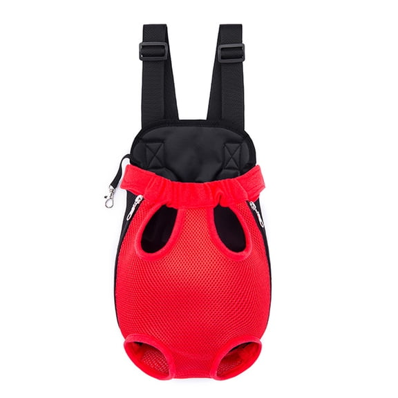Dog Backpack Carrier/Cat Carrier,Adjustable Pet Front Carriers Travel Bag for Puppy Medium Dogs,Legs Out,Soft Ventilated Doggie Chest Carry Backpacks for Hiking/Camping(L,Red)