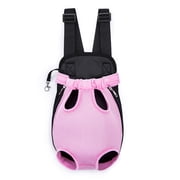 Dog Backpack Carrier/Cat Carrier,Adjustable Pet Front Carriers Travel Bag for Puppy Medium Dogs,Legs Out,Soft Ventilated Doggie Chest Carry Backpacks for Hiking/CampingXL,Pink