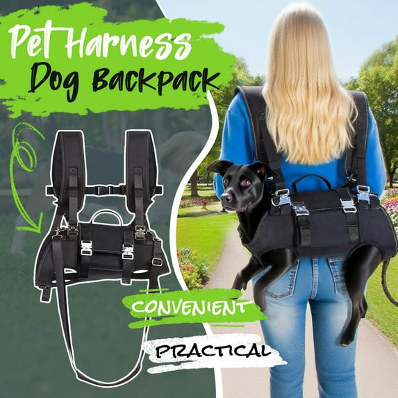 Dog Backpack Carrier for Medium to Large Dogs, Spine-Friendly Horizontal Pet Carrier with Adjustable Straps and Legs-Out Design for Hiking and Travel 1PC