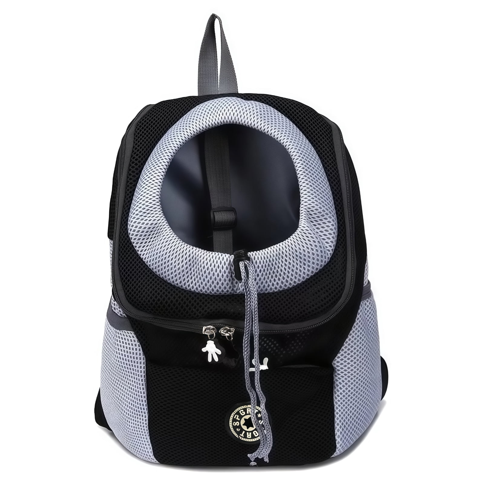 Dog Backpack Carrier for Small Dogs, Oxford Fabric, Adjustable Shoulder Straps, Mesh Ventilation, Safe Zipper Design, Reflective Straps, Ideal for Pets 3-7 kg