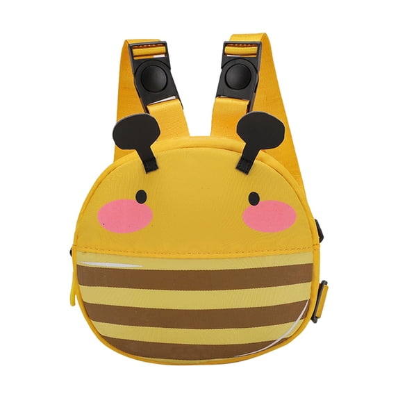 Dog Backpack Harness with Leash, Adjustable and Waterproof Dog Saddle Bag with Leash Ring, Adorable Designs featuring Bee, Frog, and Chick for Stylish Adventures