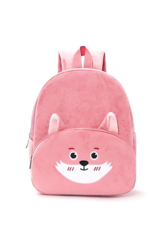 Dog Backpack Plush Backpack Cute Animal Cartoon Mini Backpack Dog Animal Backpacks Plush Backpack 2026 Back to School Backpack (Pink)