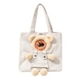 thumbnail image 1 of Dog Bag Carrier Cat Carrier Pouch Puppy Carrier Bag for Small Dogs 0-14 lbs, Cute Bear Pet Canvas Shoulder Carrying Bag for Outdoor Shopping Camping,A, 1 of 6