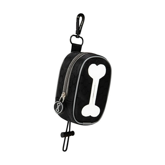 Dog Bag Holder Doggy Pouch Poo Dropping Sack for Travel Outdoor Walking Black