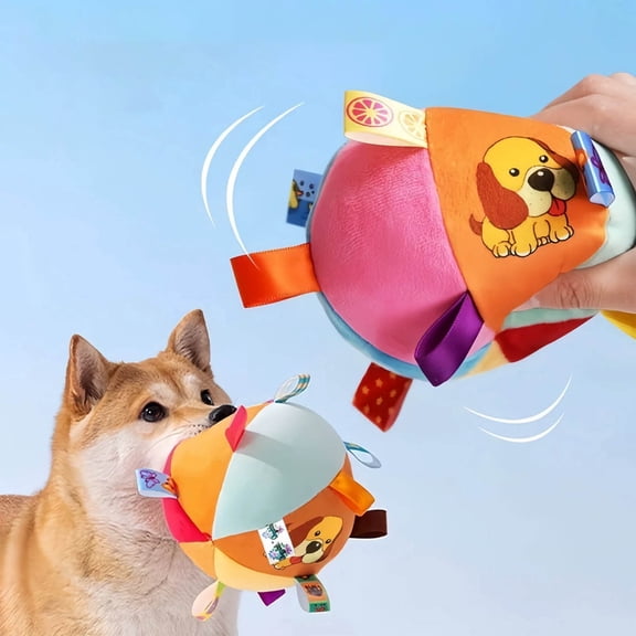 Dog Ball Inflatable Pet Toy Tear-Resistant Football Handle Outdoor Training Equipment Interactive Play Mental Stimulation Versatile Exercise Use
