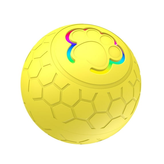 Dog Ball, Shaky Ball Toy for Dogs, Interactive Dog Toy, Interactive Dog Toy Shepherds Ball, Pet Active Rolling Ball Smart Mobile Rotary Dog Ball Toy Type, (Yellow)