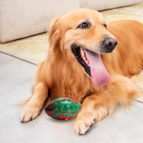 Dog Ball Toy,Christmas-themed Dog Toys Indestructible High-elasticity Chew Balls Durable Interactive Toy for Dogs