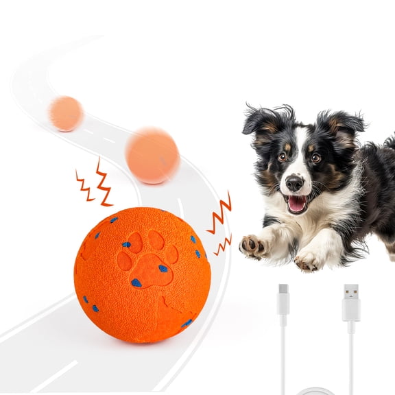 All For Paws Interactive Dog Toy Ball, Motion Activated ETPU Moving Ball Toy for Active Dogs, Automatic Rolling Dog Toy Ball for Boredom Relief