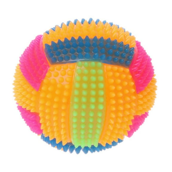 Dog Ball Toy with Colorful LED Lights Pet Interactive Fun Squeaky Ball for Dog Outdoor Indoor Training Playing