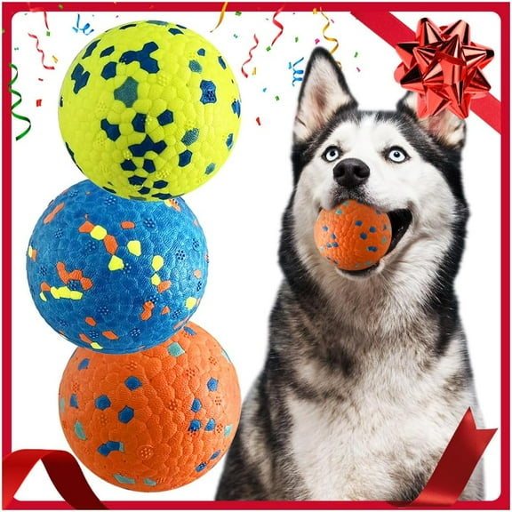 Dog Balls, Indestructible Tennis Balls for Dogs, Durable Bouncy Dog Toy Balls for Aggressive Chewers, Interactive Dog Toys for Fetch Game, Lightweight Floating Dog Toys (1 Ball)