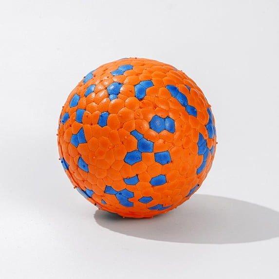 Dog Balls for Aggressive Chewers Small Large Dog Water Fetch Toys Indestructible Dog Toys Teething Puppy Chew Toys (Orange,S 6.5cm)