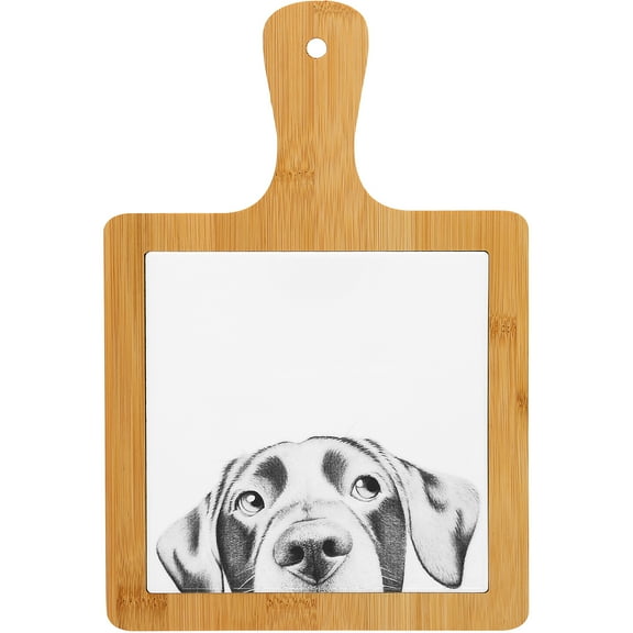 Pavilion Gift Company - Dog - Bamboo & Ceramic Tile Trivet