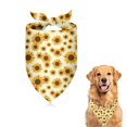 thumbnail image 1 of Dog Bandana 1 Pack,Beige Sunflower Pattern Bandanas for Dogs,Cat Bandana,Small/ Large Dog Bandana 2 Size,Dog Bandanas, 1 of 6