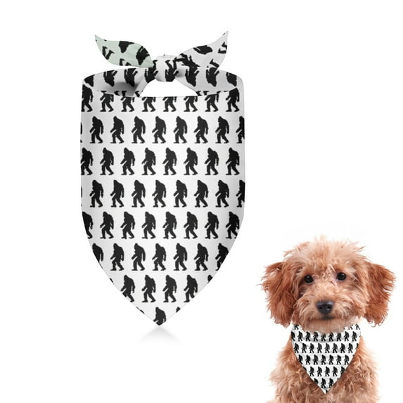 Dog Bandana 1 Pack,Black Bigfoot Pattern Bandanas for Dogs,Cat Bandana,Small/ Large Dog Bandana 2 Size,Dog Bandanas Girl Boy