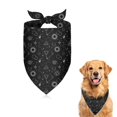 thumbnail image 1 of Dog Bandana 1 Pack,Black White Gothic Geometry Sun Moon Pattern Bandanas for Dogs,Cat Bandana,Small/ Large Dog Bandana 2 Size,Dog Bandanas Girl Boy, 1 of 5