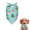 thumbnail image 1 of Dog Bandana 1 Pack,Blue Christmas Dinosaurs Snowmen Pattern Bandanas for Dogs,Cat Bandana,Small/ Large Dog Bandana 2 Size,Dog Bandanas, 1 of 6