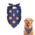 thumbnail image 1 of Dog Bandana 1 Pack,Blue Sun Moon Constellation Pattern Bandanas for Dogs,Cat Bandana,Small/ Large Dog Bandana 2 Size,Dog Bandanas Girl Boy, 1 of 5