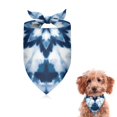 thumbnail image 1 of Dog Bandana 1 Pack,Blue White Tie Dye Mandala Pattern Bandanas for Dogs,Cat Bandana,Small/ Large Dog Bandana 2 Size,Dog Bandanas, 1 of 6