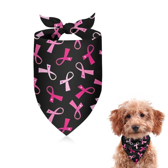 Dog Bandana 1 Pack,Breast Cancer Bandanas for Dogs,Cat Bandana,Small/ Large Dog Bandana 2 Size,Dog Bandanas Girl Boy