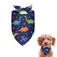 thumbnail image 1 of Dog Bandana 1 Pack,Colorful Dinosaur and Leaf Pattern Bandanas for Dogs,Cat Bandana,Small/ Large Dog Bandana 2 Size,Dog Bandanas, 1 of 6